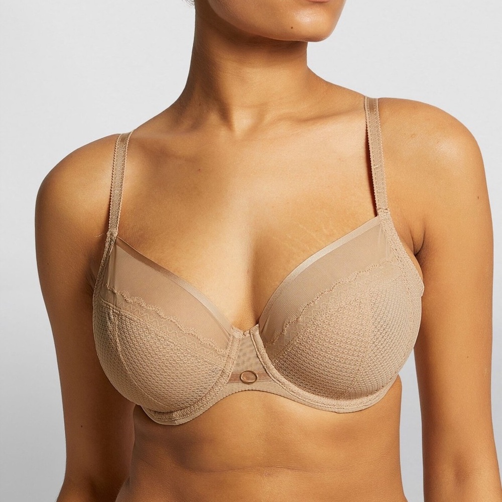 CHANTELLE / Parisian Allure Plunge Bra Underwire Unlined Nude 38F
